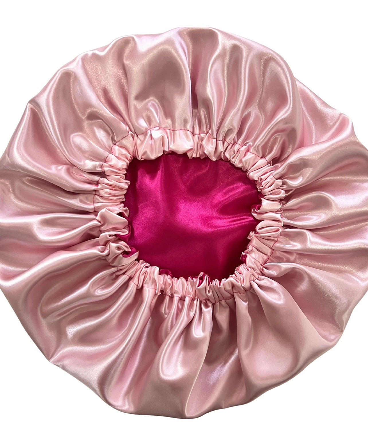 Rosey Pink Reversible Satin Bonnet