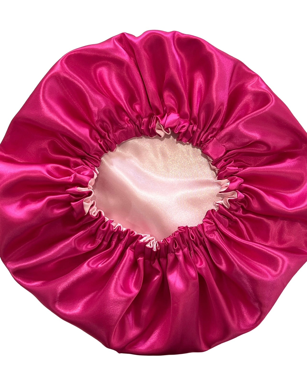 Rosey Pink Reversible Satin Bonnet