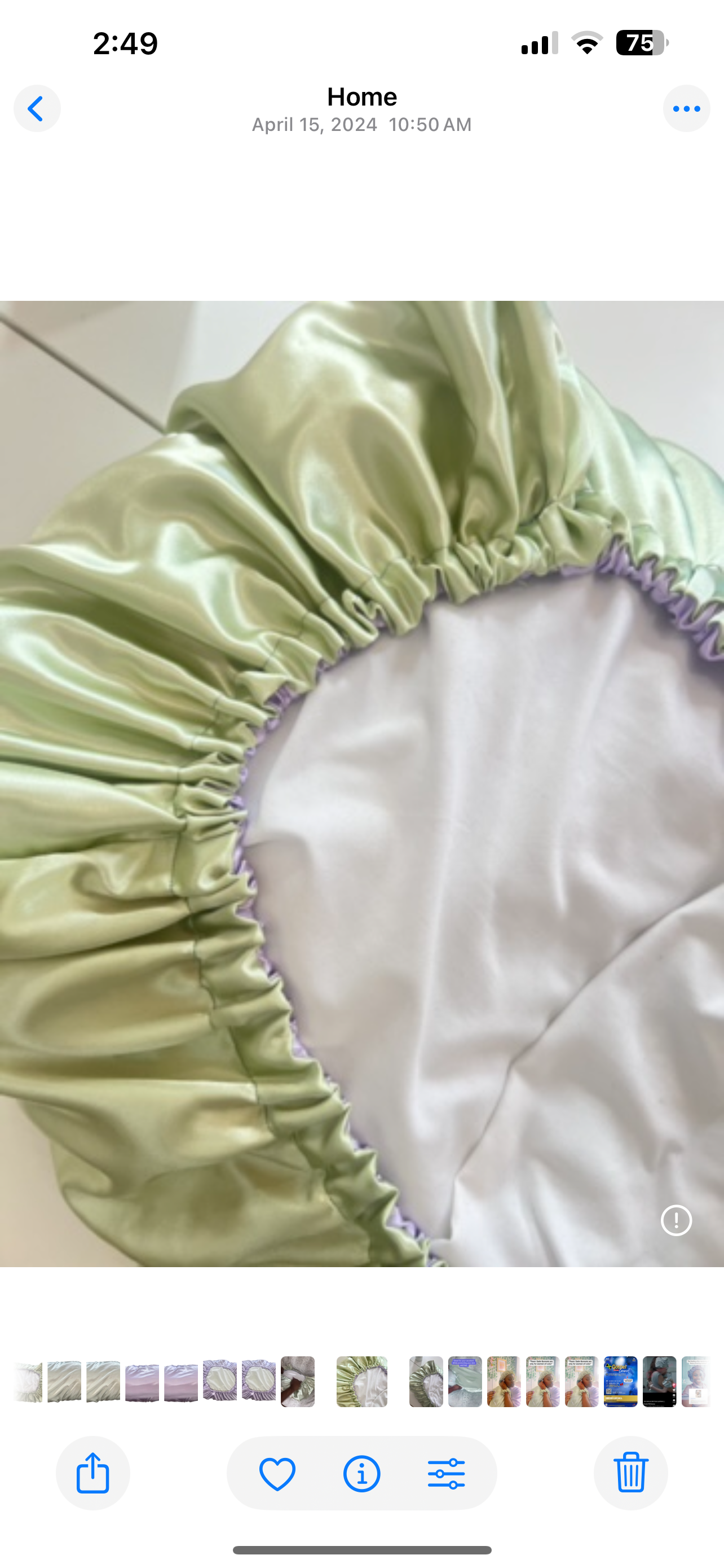 Sage Lilac Reversible Pillowcase Bonnet