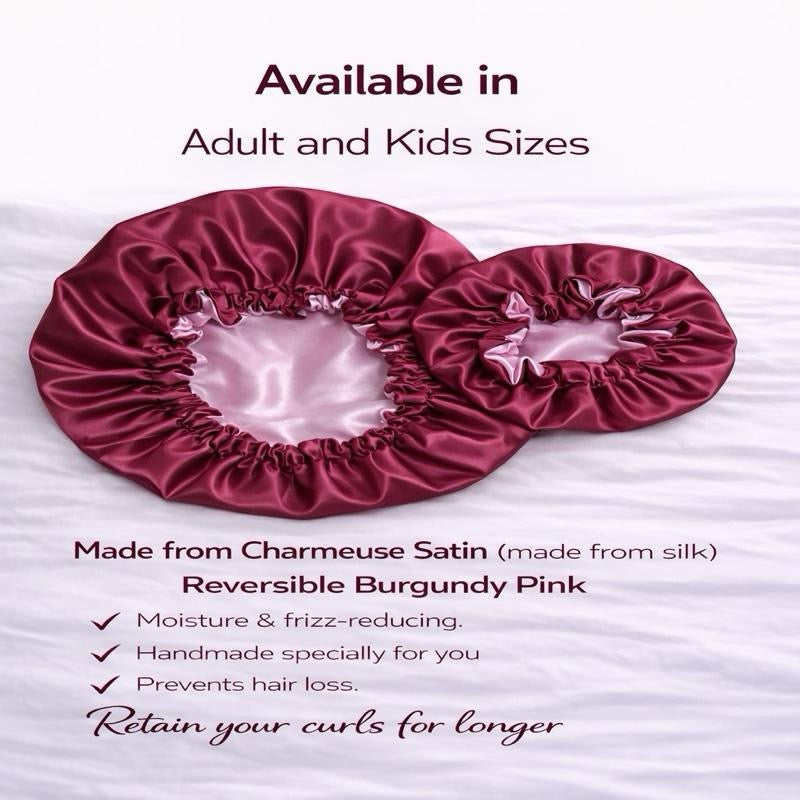 Burgundy Pink Double Layer Bonnet