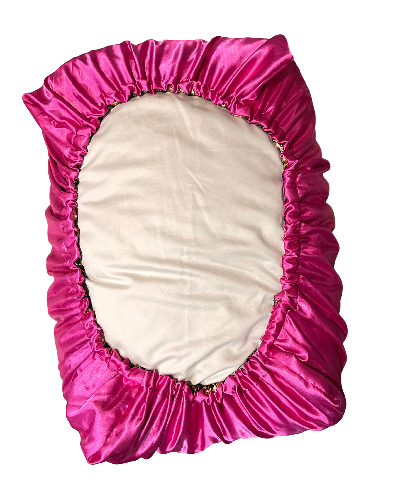 (1) Leopard Pink Reversible Pillowcase Bonnet