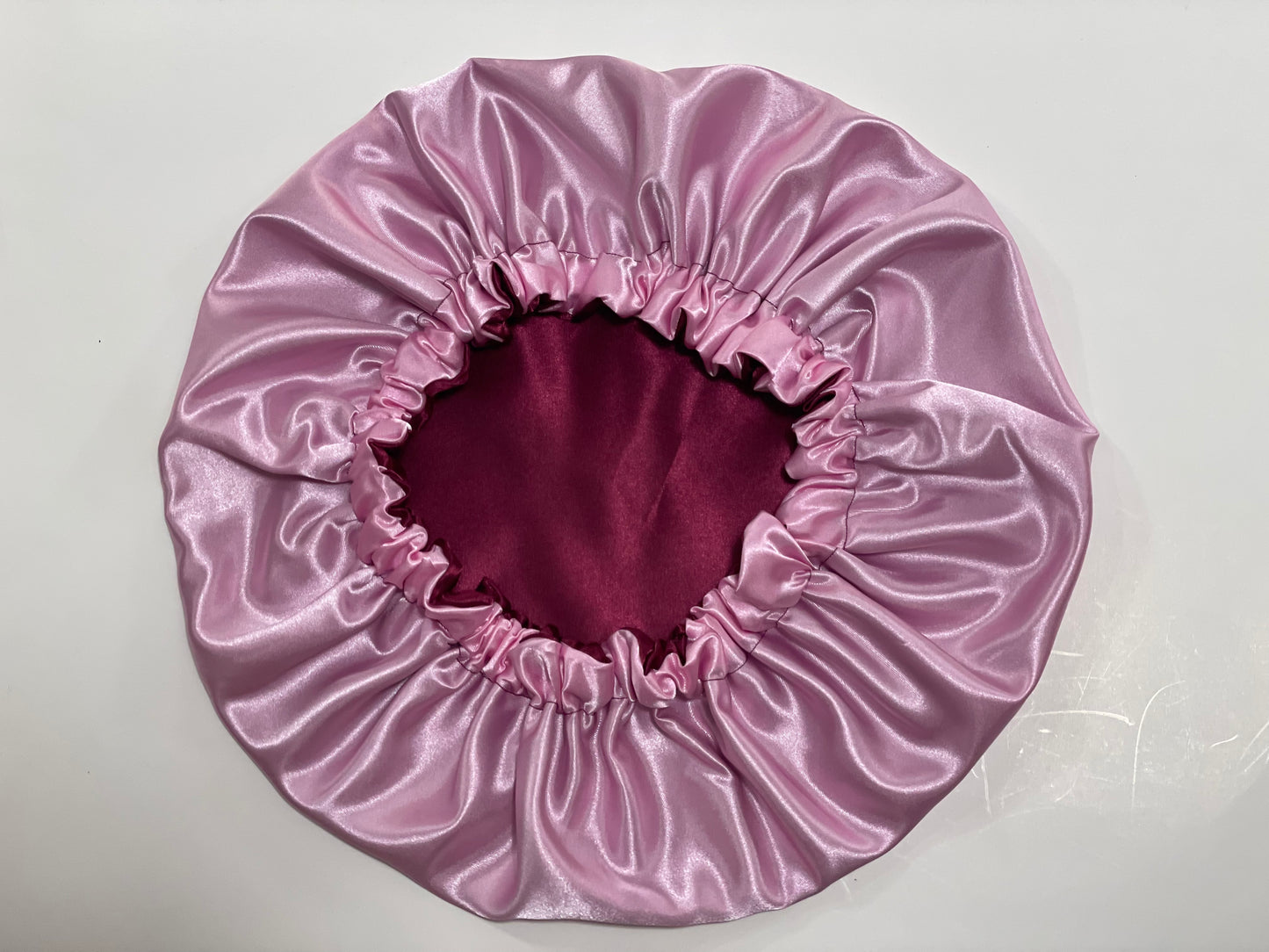 Burgundy Pink Double Layer Bonnet