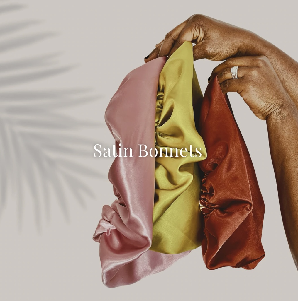 Satin Bonnets, Shower Caps/Satin Scrunchy
