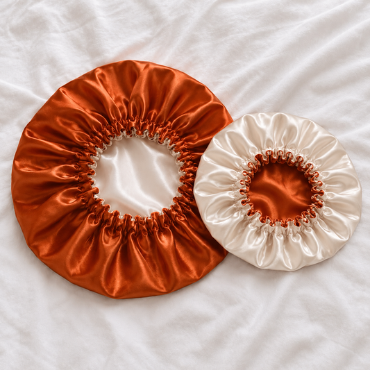 Peachy Rust Double Layer Bonnet