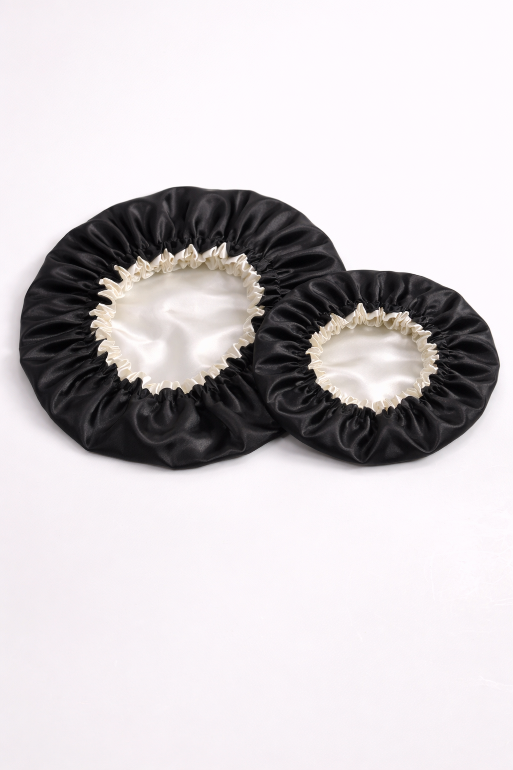 Black French Vanilla Satin Bonnet
