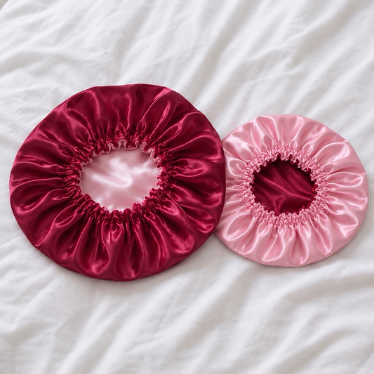 Burgundy Pink Double Layer Bonnet