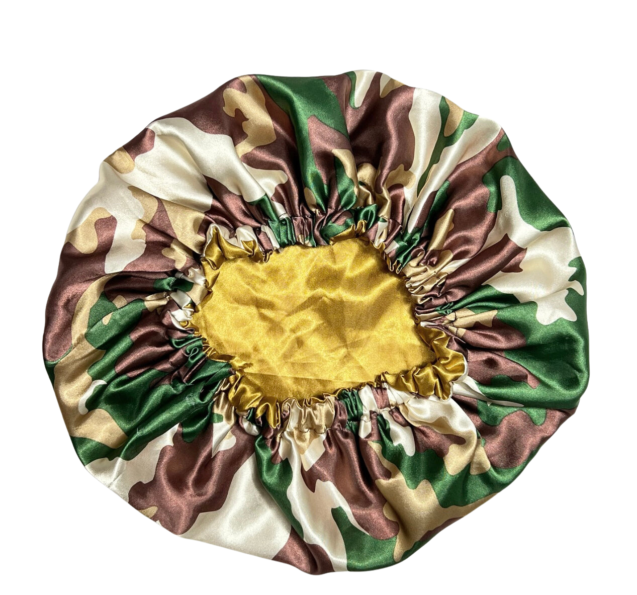 Camouflage Reversible Satin Bonnet